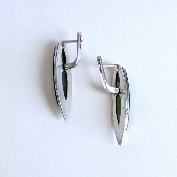 Gorgeous Antique Vintage LARGE Russian Russia Soviet USSR solid Silver 875 bezel - Picture 6 of 11